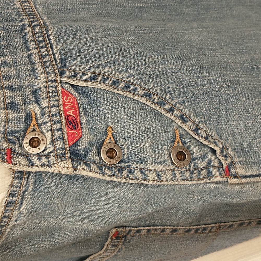 Vintage Denim Overalls 100% Cotton USA made Back Buckle Blue Jeans Lightweight - Picture 7 of 12